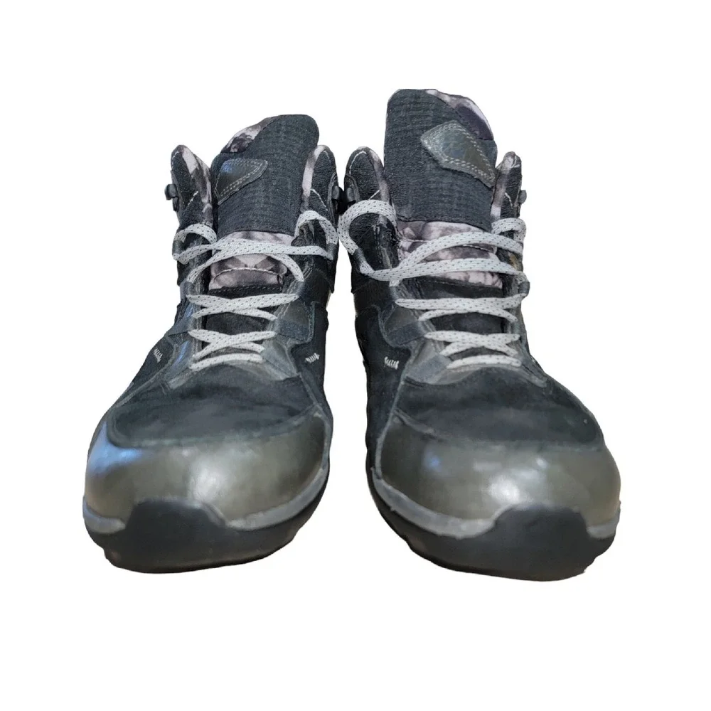 Merrell Fluorecein Mid Women's Hiking Boots Size 9.5 M Black‎ Gray Suede Leather